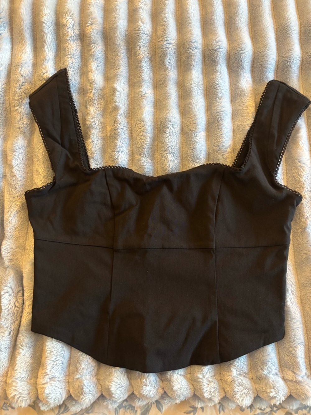NWT Wild Fable Black Cropped Tank/Corset Top - Size S